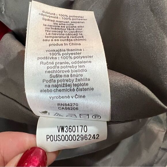 White Vera Wang Knee Length Sheath Dress Bronze Sash Back Tie Formal US 6 - Picture 8 of 13